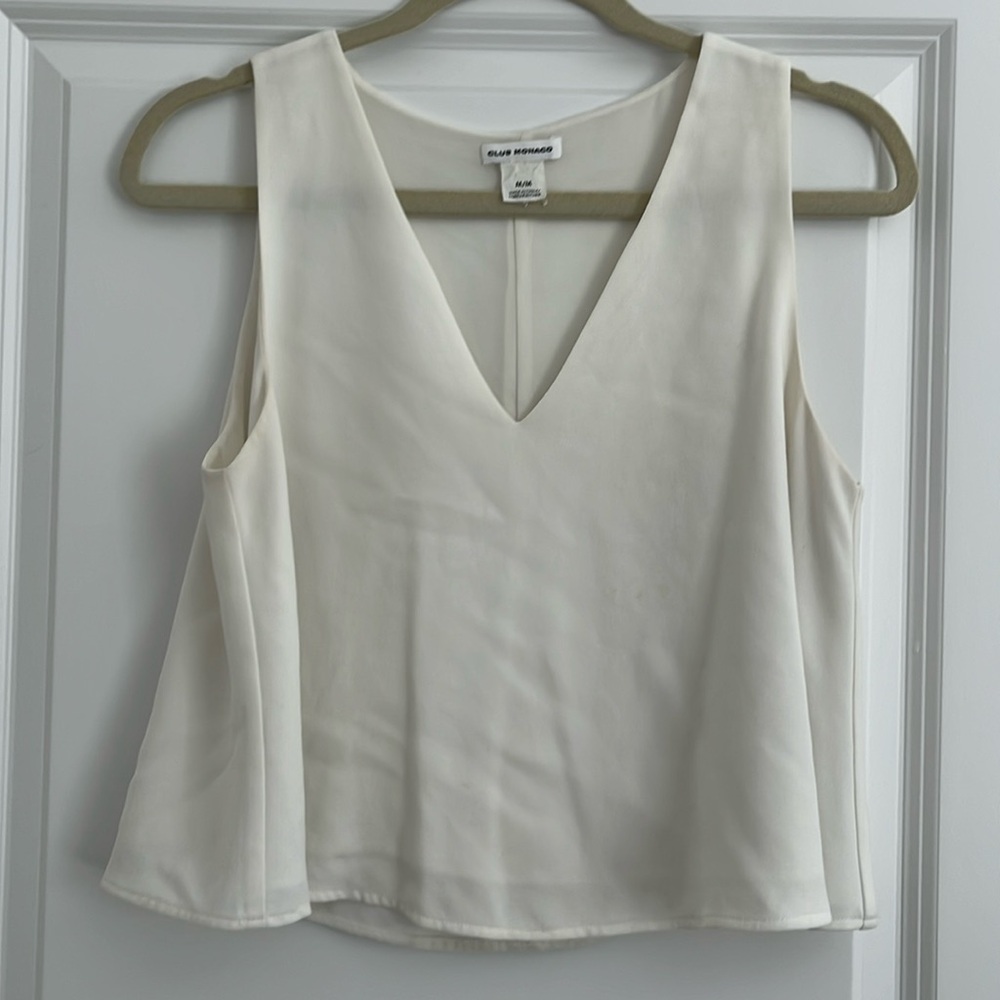 Club Monaco Cream Flowy Top